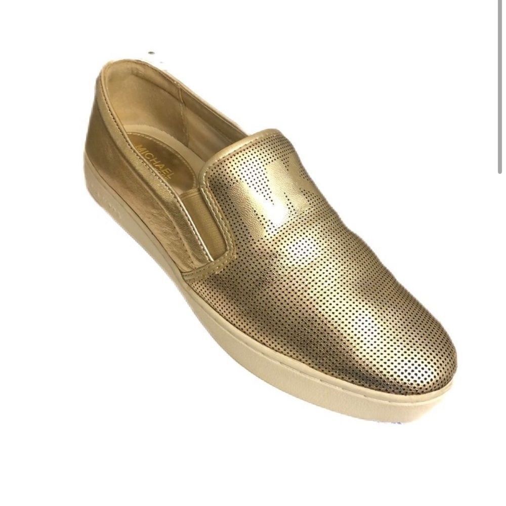 Michael Kors Keaton metallic slip on sneakers
